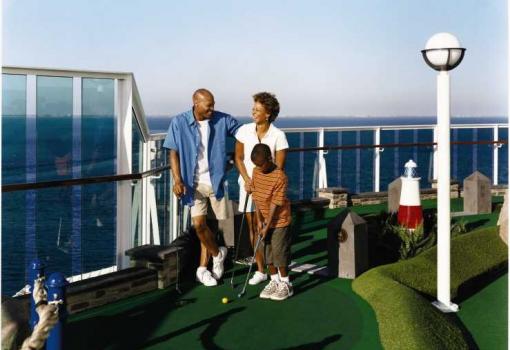 El minigolf del barco